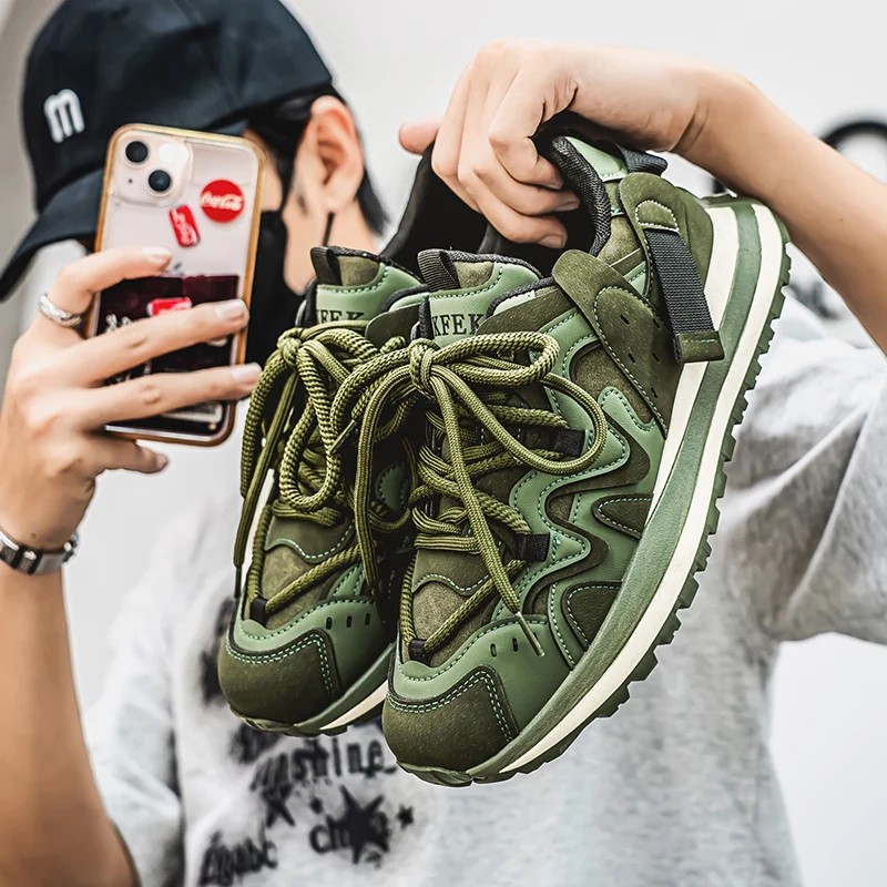 

Дизайнерские повседневные кроссовки Модные мужские кроссовки Дышащая мужская спортивная обувь Теннисная обувь Спортивная обувь для бега на толстой подошве