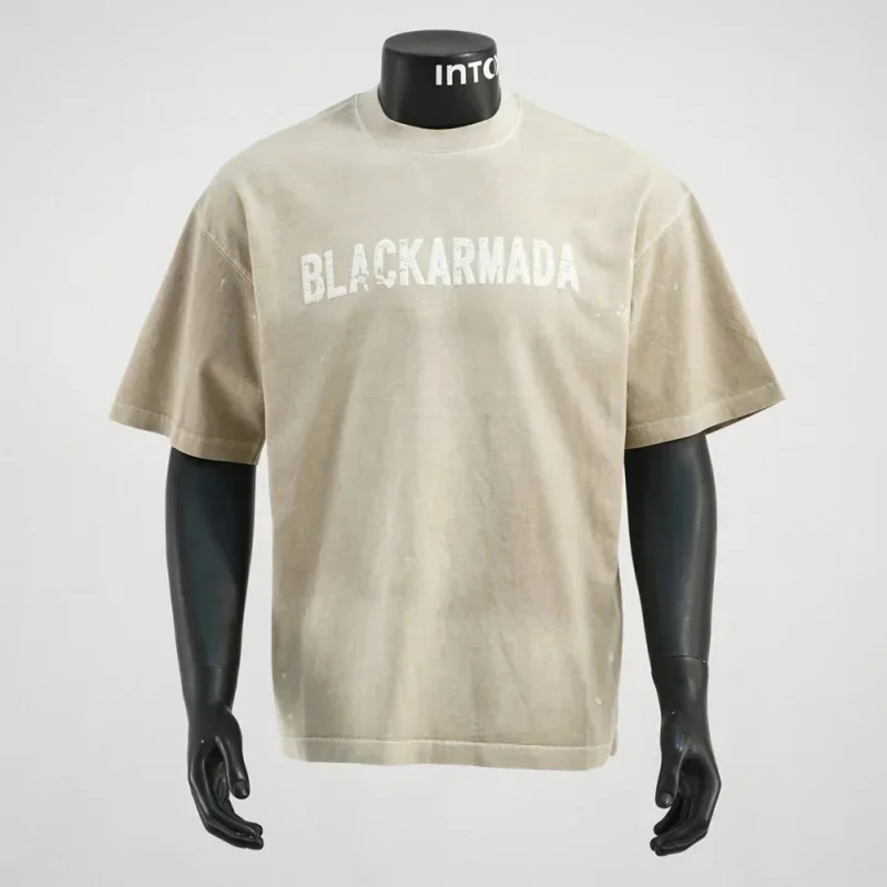 

Свободная футболка с короткими рукавами в американском стиле ретро с буквенным принтом для мужской летней модной уличной повседневной одежды