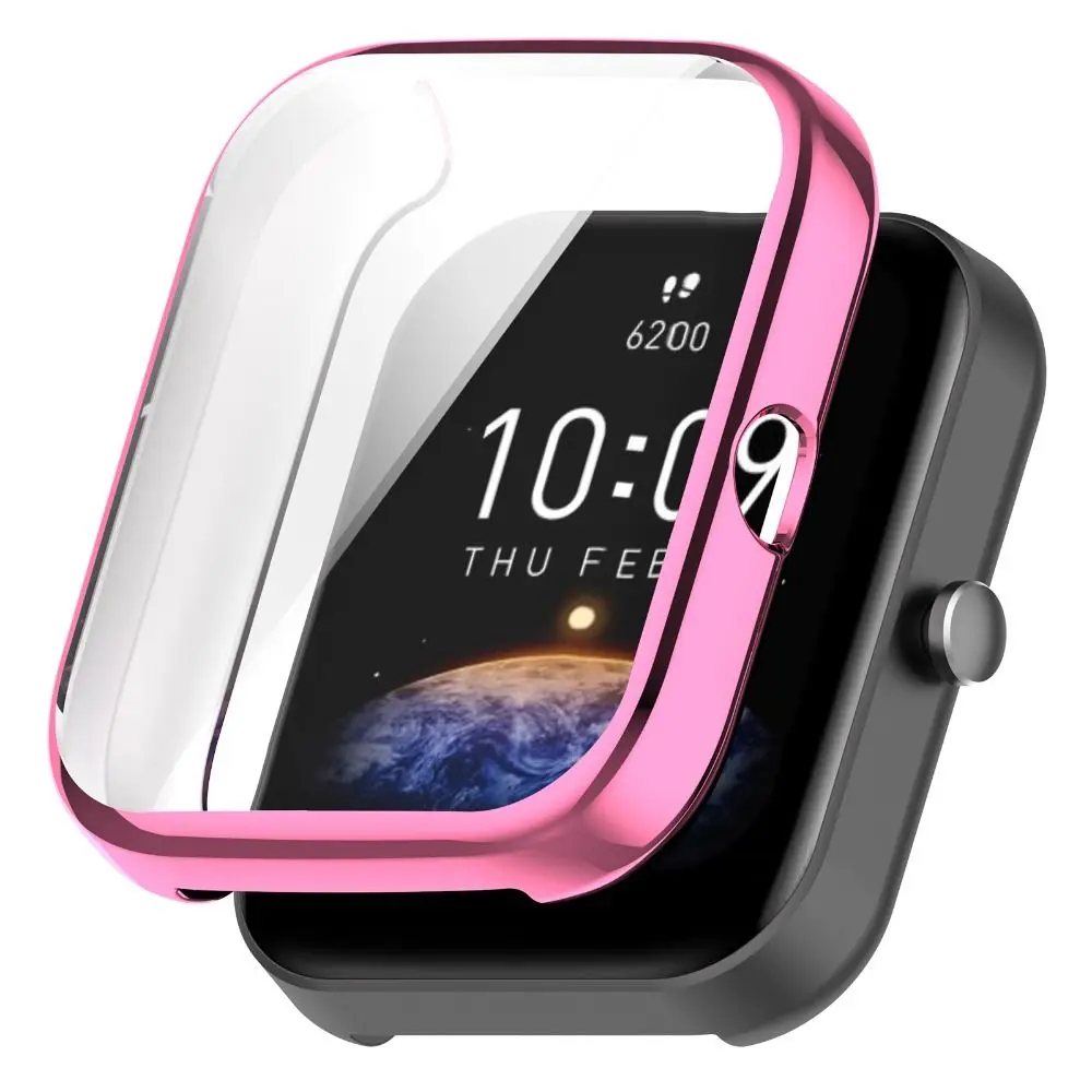 Plating Protective Shell Frame TPU Protector Case Cover for Amazfit Bip3/Bip3 Pro Smartwatch Accessories