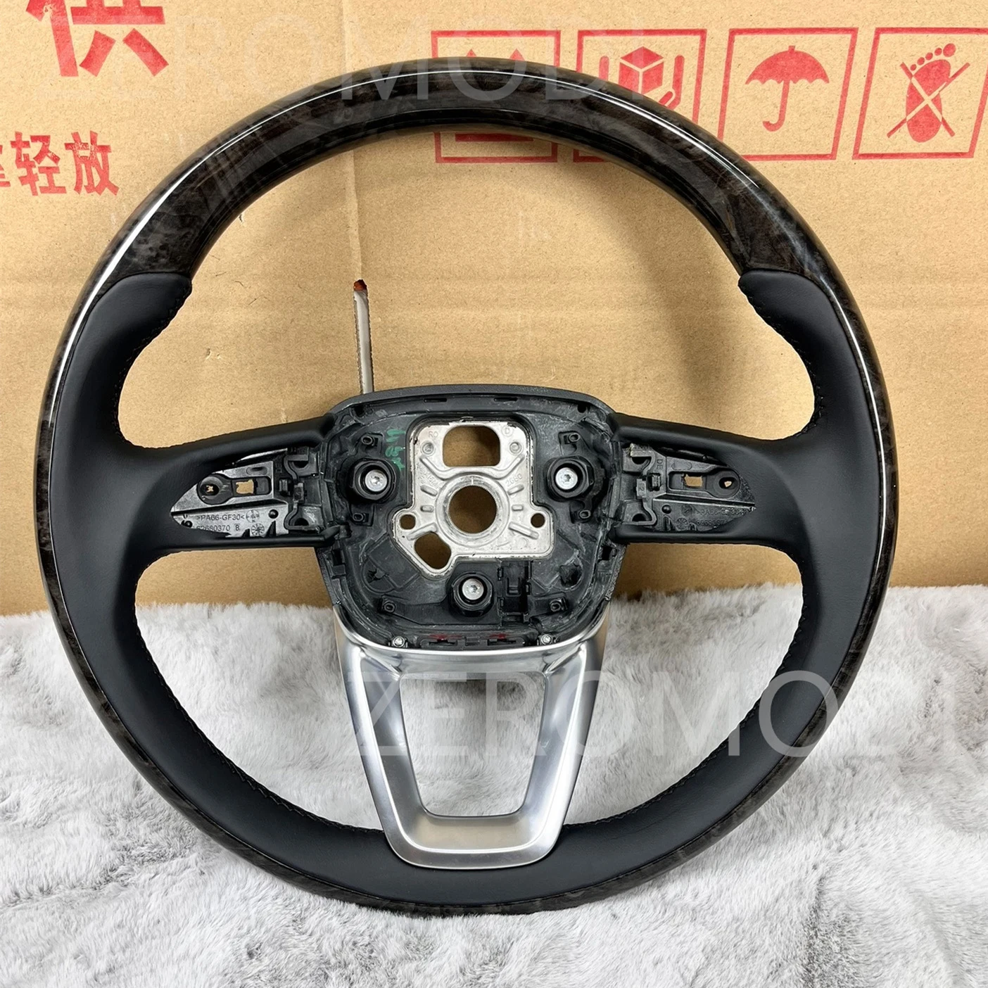 لأودي S Q7 Q8 4M A4 A5 B9 Q5 عجلة القيادة الخشبية