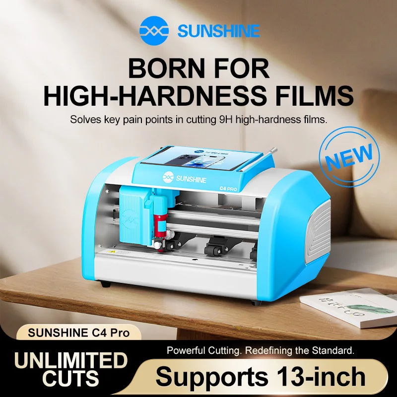 

Интеллектуальный режущий станок Sunshine 13 дюймов C4 Pro для мощной резки пленок высокой твердости 7H/9H