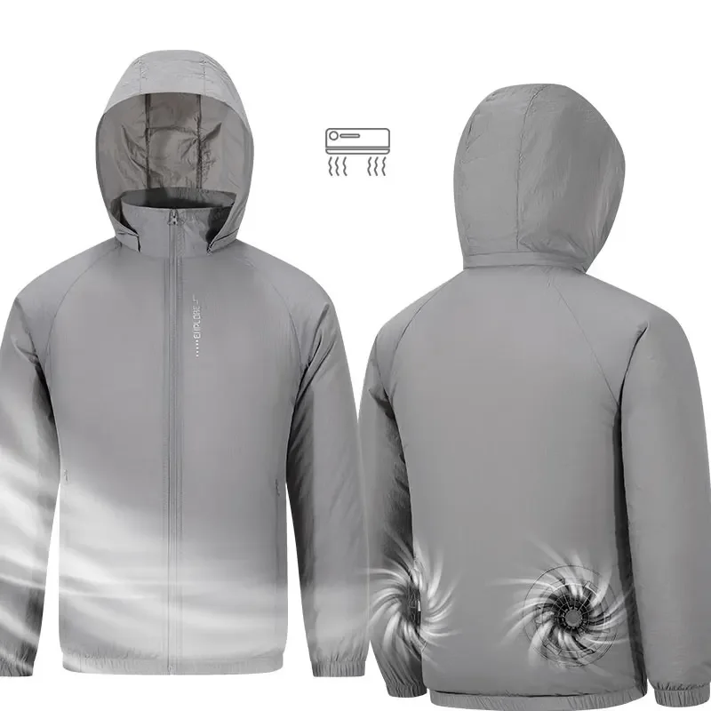 

Portable Air Conditioner Jacket USB Fan Cooling Coat Outdoor Work Construction Fishing Hunting Lightweight Sun protection Jacket