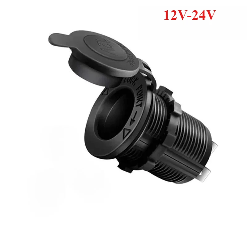 Car cigarette lighter socket 12V-24V waterproof plug, marine yacht, motorcycle, truck RV ATV power socket adapter, wireless no l