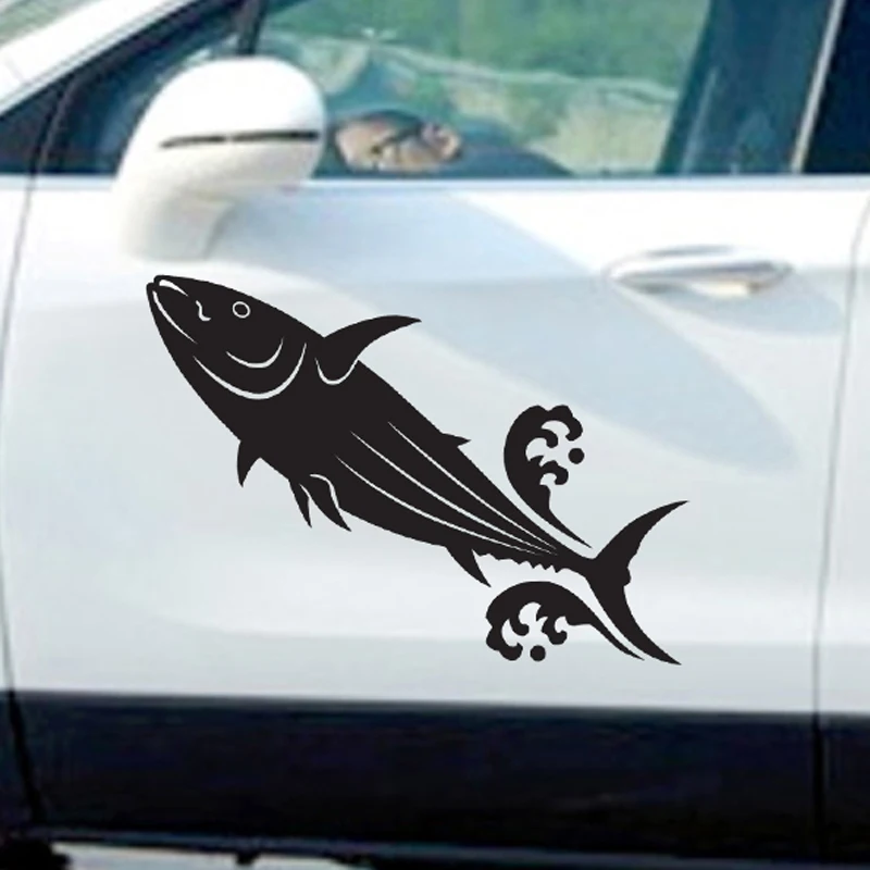 Tuna Hunter Decal Go Fishing Sticker Bucket Tackle Shop Fishhook Fish Tank Boat Box Car Vinyl Fishing1004