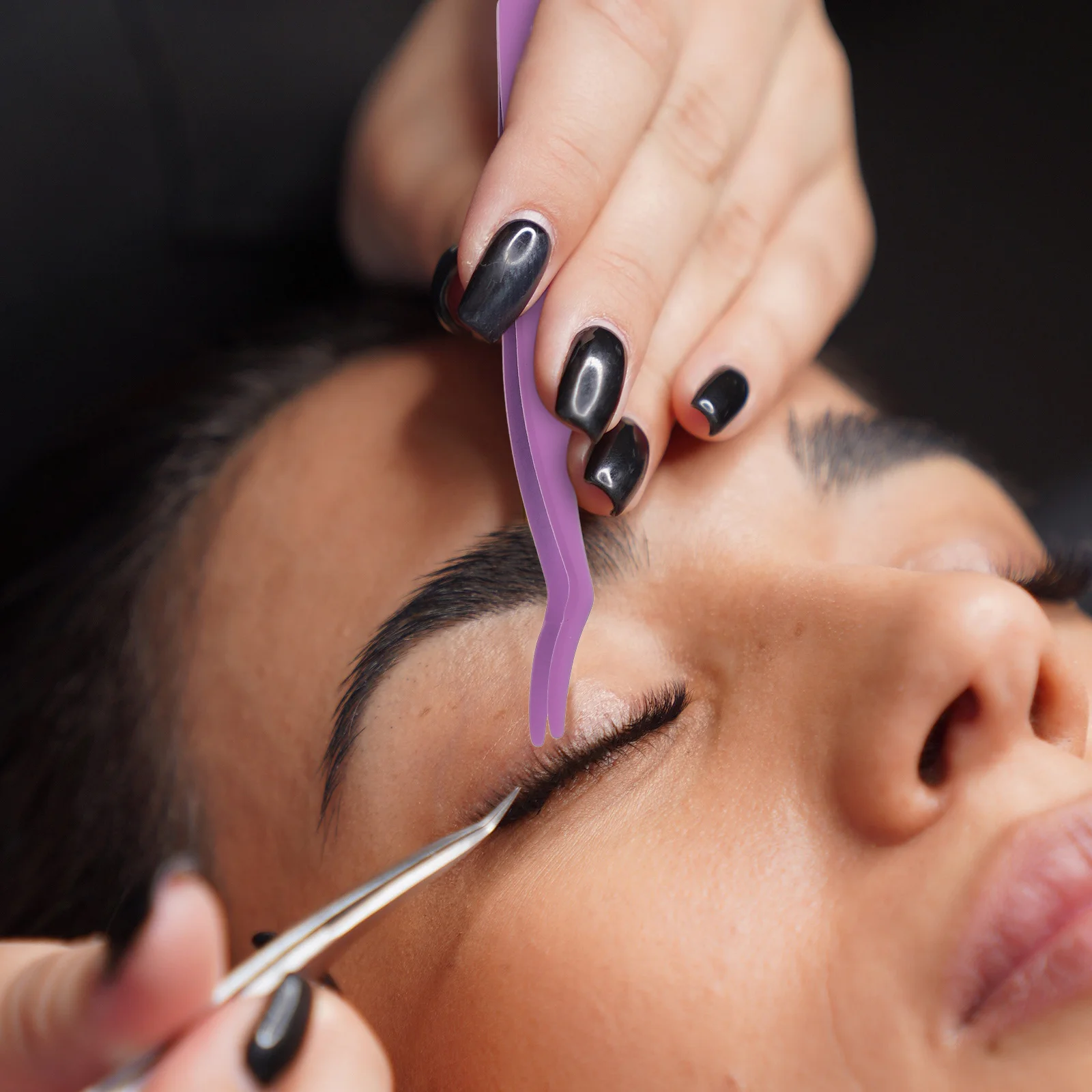 Ensemble de tondeuses à cils en acier inoxydable, pincettes de qualité supérieure, applicateur de faux-cils, outil professionnel d'extension de cils, 3 pièces