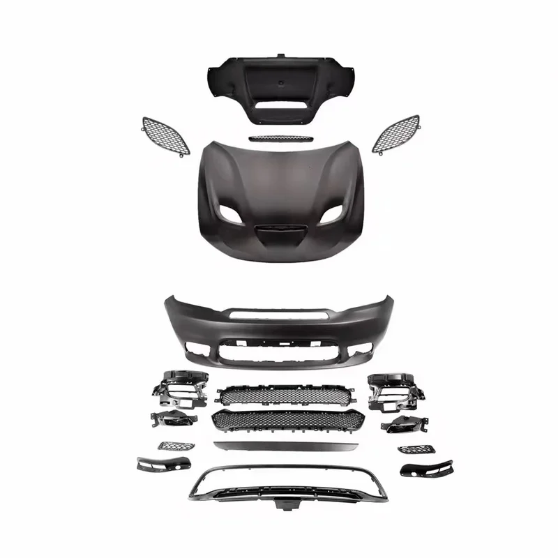 High Quality SRT Style Facelift Body Kit Bumper LED Lights Metal Bonnet Exterior Upgrade Parts Fit for Durango 2011‑2020 Upgrade