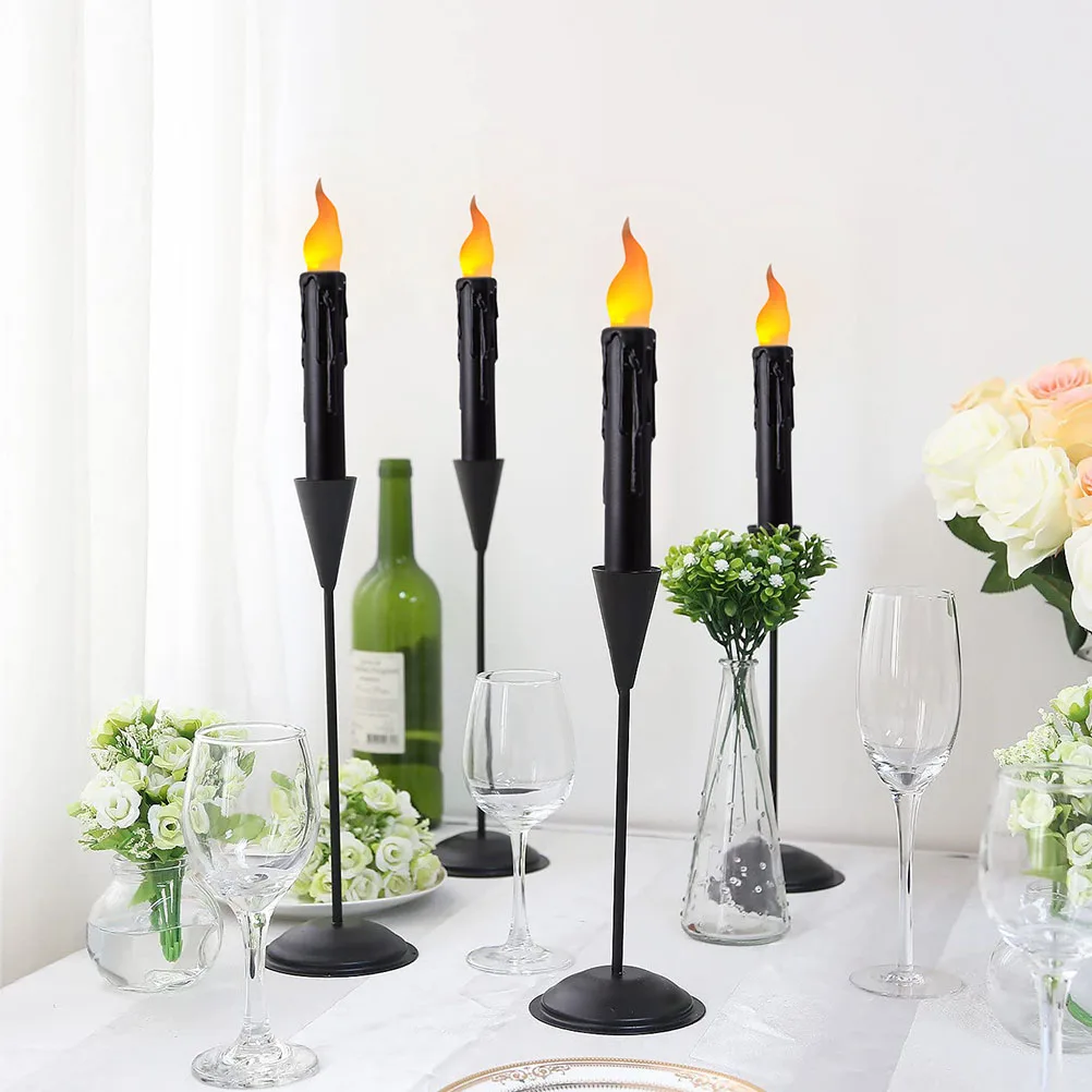 

6Pcs LED Taper Candles Flameless Candlesticks Creative Lighting for Festivals Anniversaries Flameless Taper Candles