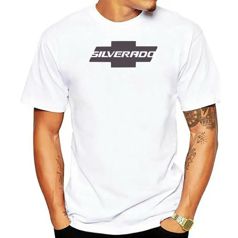 2024 summer style Fashion SILVERADO Car  BLACK SHIRT CHEVY TRUCK T-SHIRT S M L XL 2XL Tee shirt