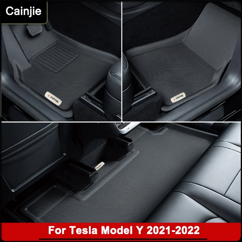 

Car Floor Mats For Tesla Model Y Mat Accessories Support model y 2023 2022 2021 LHD / RHD Foot Liner XPE Waterproof Pad