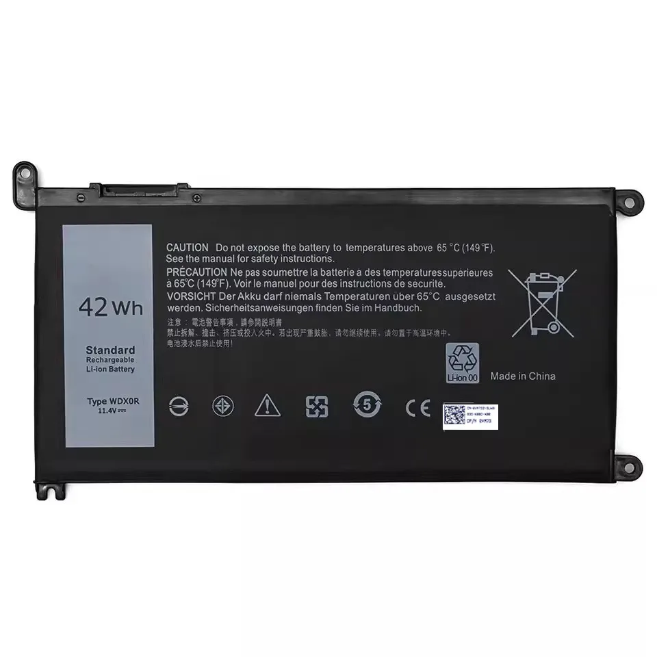 Imagem -04 - Bateria Wdx0r Wdxor11.4v 42wh para Dell Inspiron 13 14 15 17 5000 7000 P69g001 5378 5379 5770 5570 P69g Vostro 5471 Notebook Novo