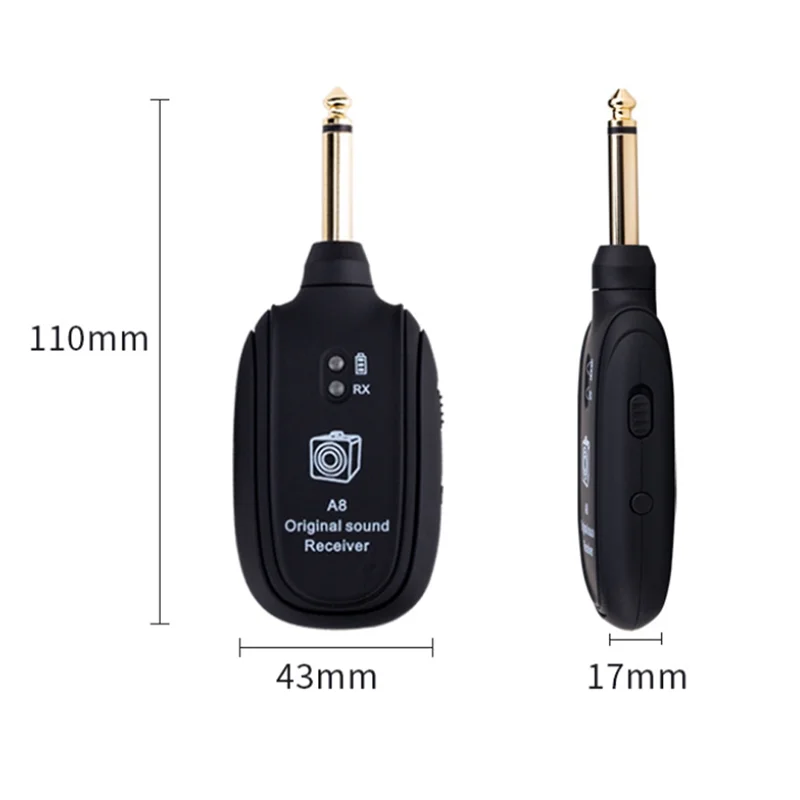 Portable Guitar Wireless Transmitter&Amp Receiver Transmission Audio Wireless System Built-in Battery for Guitars Bass