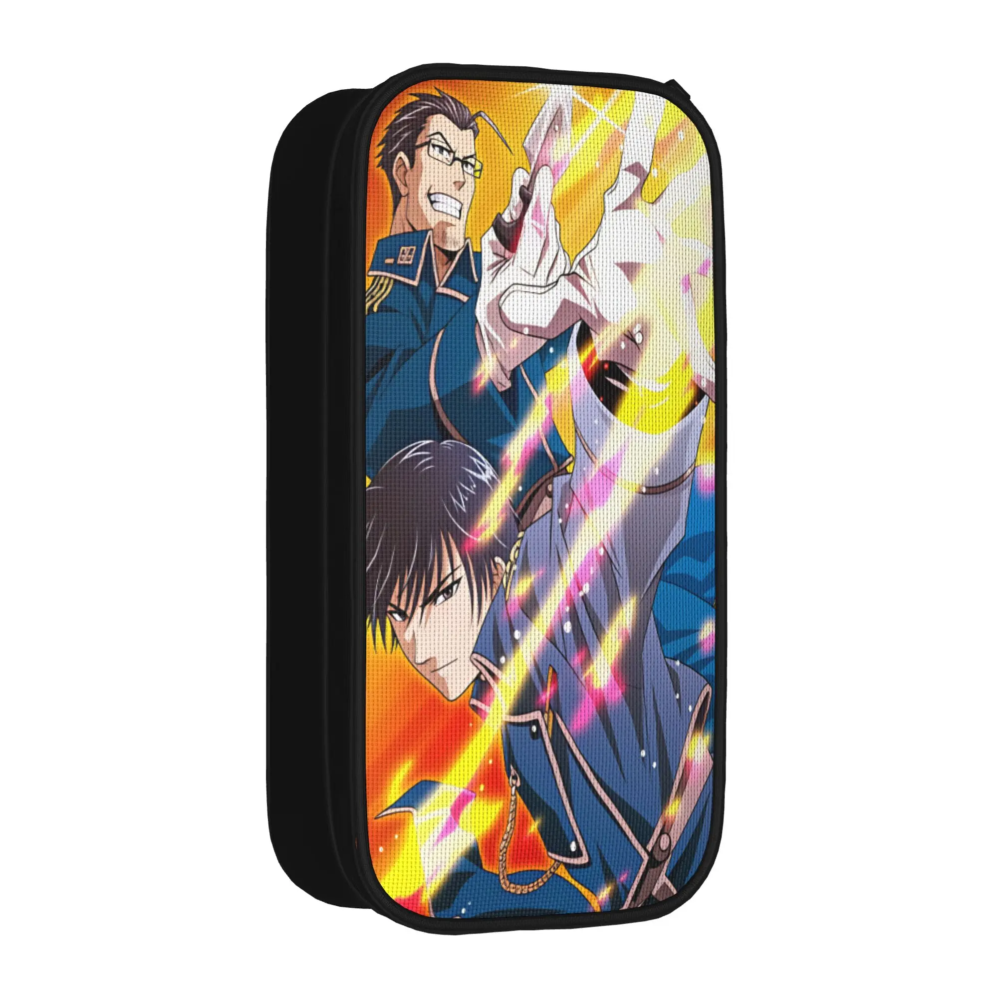 Roy Mustang Pencil Case Fullmetal Alchemists School Pencil Cases Double Layer Girls Boys University Pencil School Stationery