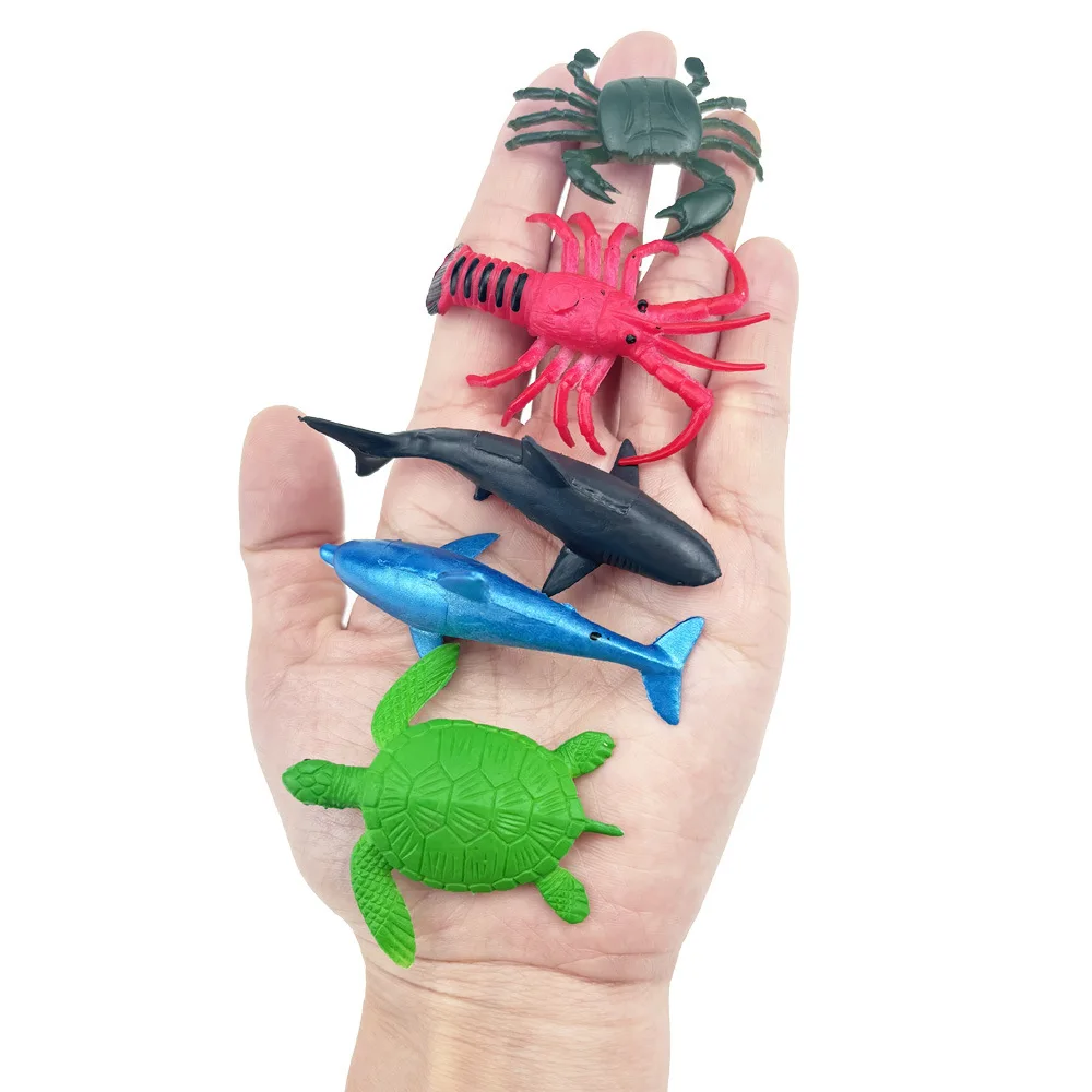 ชุดของเล่นสัตว์ทะเล 12 ชิ้น ประกอบด้วยปู ปลาหมึก ปลาดาว โมเดลตัวละคร ของเล่นเสริมพัฒนาการสำหรับเด็ก ของขวัญวันเกิด ช่วยเสริมการเรียนรู้