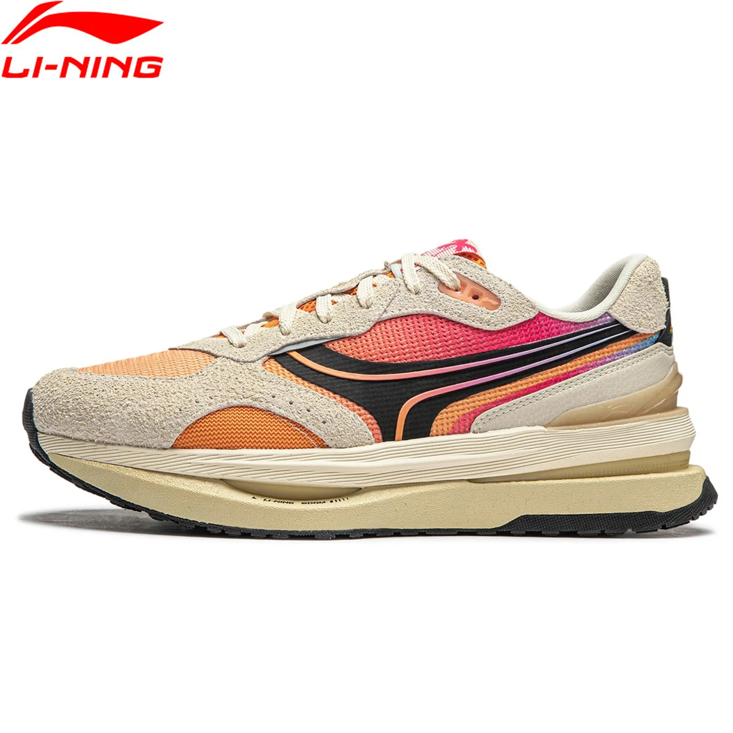 Li-Ning Men GLORY RENEW Classic Lifestyle Shoes BOOM Cushion Comfortable Sport Shoes Stylish Wearable Culture Sneakers AGCU073