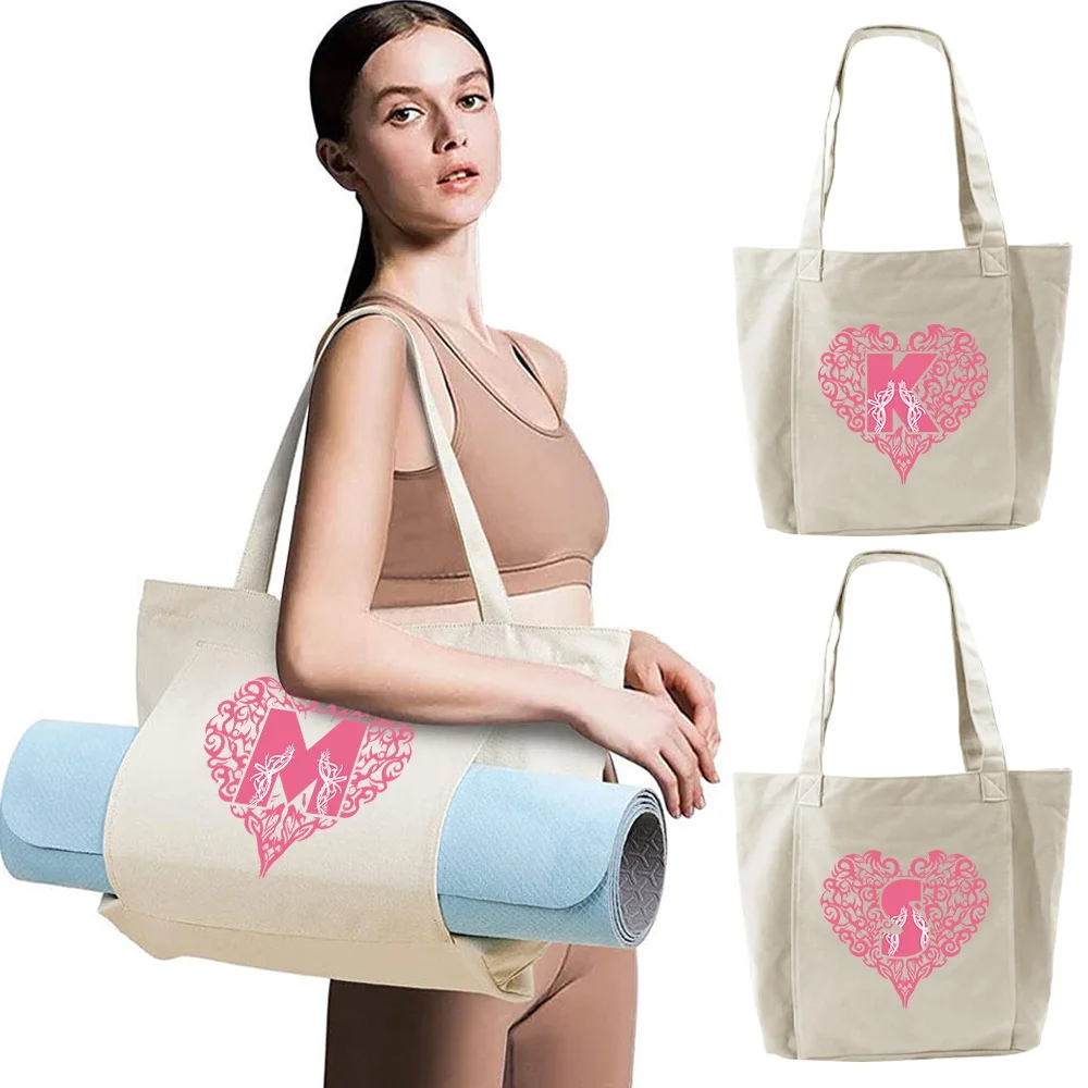 

Foldable Yoga Bag Canvas Material Single Shoulder Large Capacity Portable Fitness Pilates Equipment Special Bag Lightweight