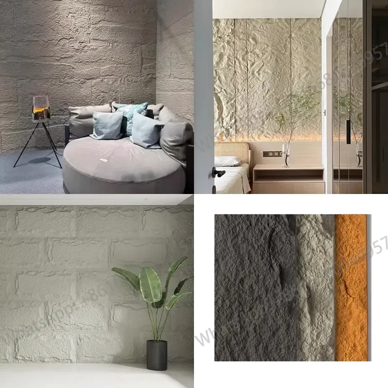 Panel de Pared de Piedra Artificial de Alta Calidad para Hoteles y Uso en Interiores, Diseño Moderno, Duradero, Panel de Pared Exterior 3D con Aspecto de Roca