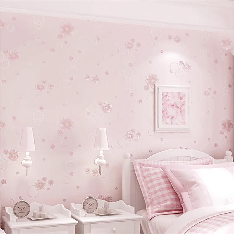 Pastoral Style Small Floral Self-adhesive Wallpaper for Home Use Living Room Bedroom Pink Wall Paper Children's Room Decorativen