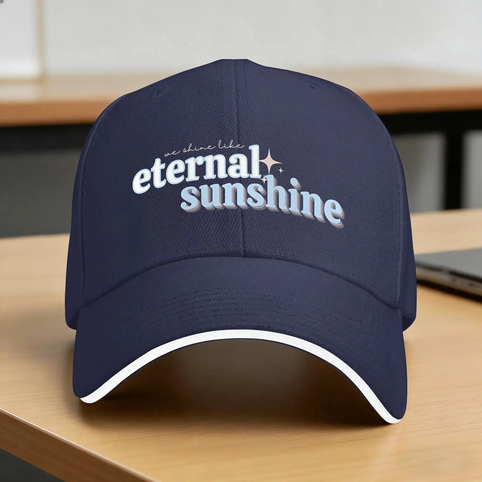 we shine like eternal sunshine Sun Baseball Cap Summer Couple Women  Custom DIY Trucker Hat Funny Tennis Skate Baseball Caps