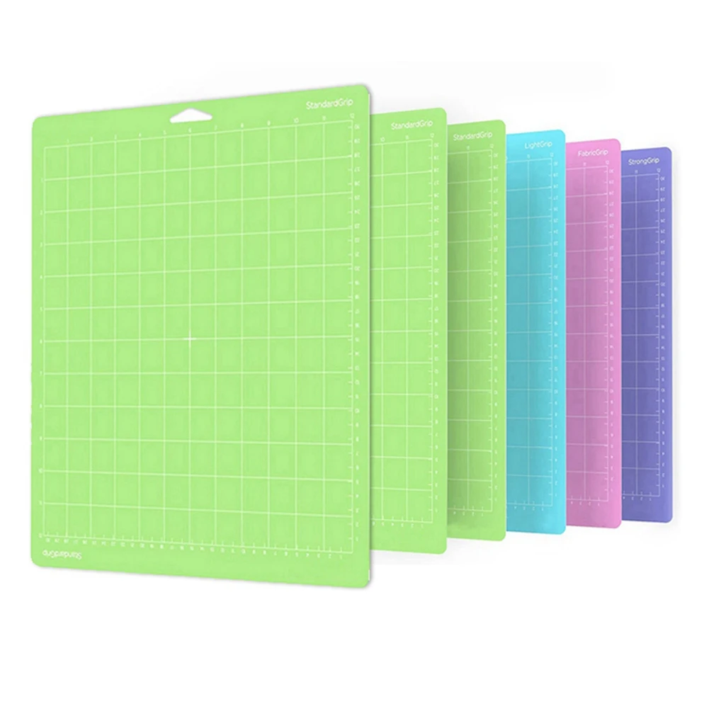 6 Pack 12X12in Mixed Colors PVC Adhesive Cutting Mat Base Plate Tool Pad for Cricut Explore Air/Air2/Maker DIY Machine