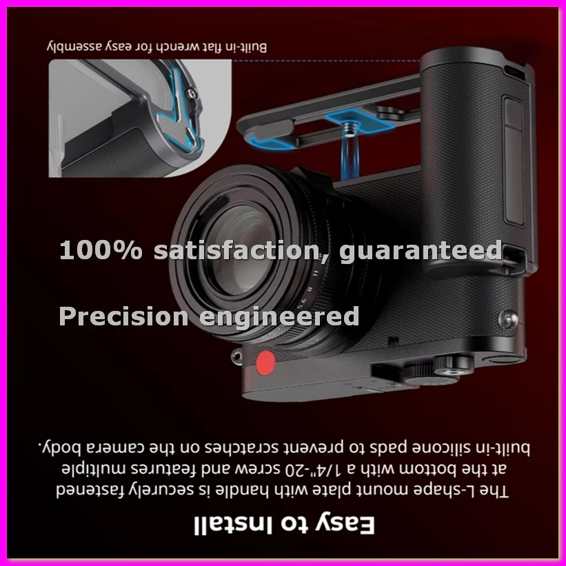 

L-Shape Handgrip for Q3 Ergonomic L-Shape Mount Plate Built-in Quick Release Arca Plate Enhanced Camera Handling-ABVP
