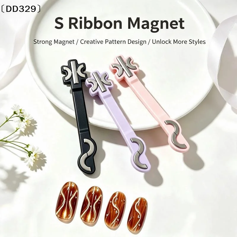 1Pcs S Shape Nail Magnet Stick Strong Magnetic Cat Eye Nail Art Tool Multicolor For UV Gel Polish Manicure DIY Salon Use〔DD329〕