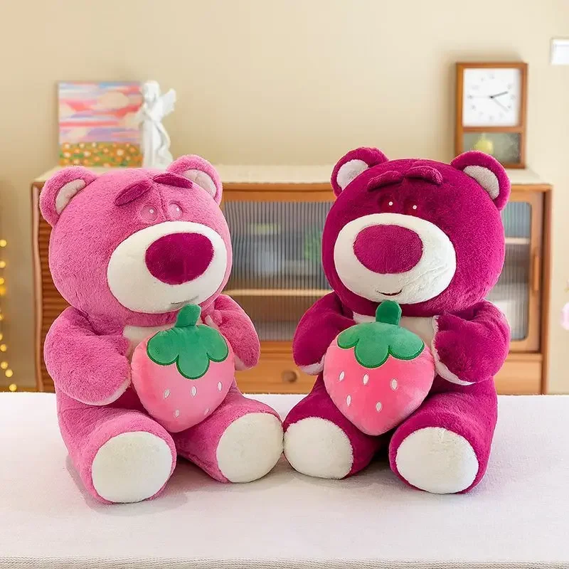 Disney lindo abrazo oso de fresa juguete de peluche dibujos animados Anime oso de fresa muñeco de peluche almohada para dormir regalo para el cumpleaños de la novia