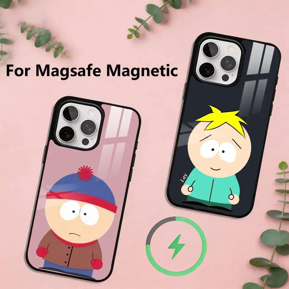 

South Park Stan Marsh Phone Case For iPhone17,16,15,14,13,12,11 Plus,Pro Magnetic For Magsafe Wireless Charging