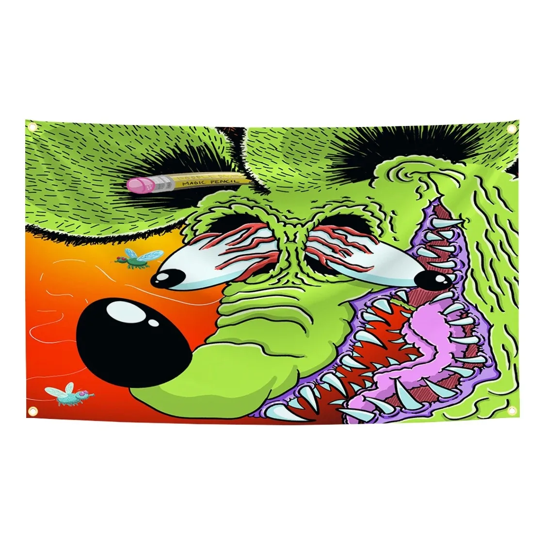 Rat Fink Fashion Art Flag Tapestry Polyester Digital Printing Banner for Garage Wall Art Out Door Decoration