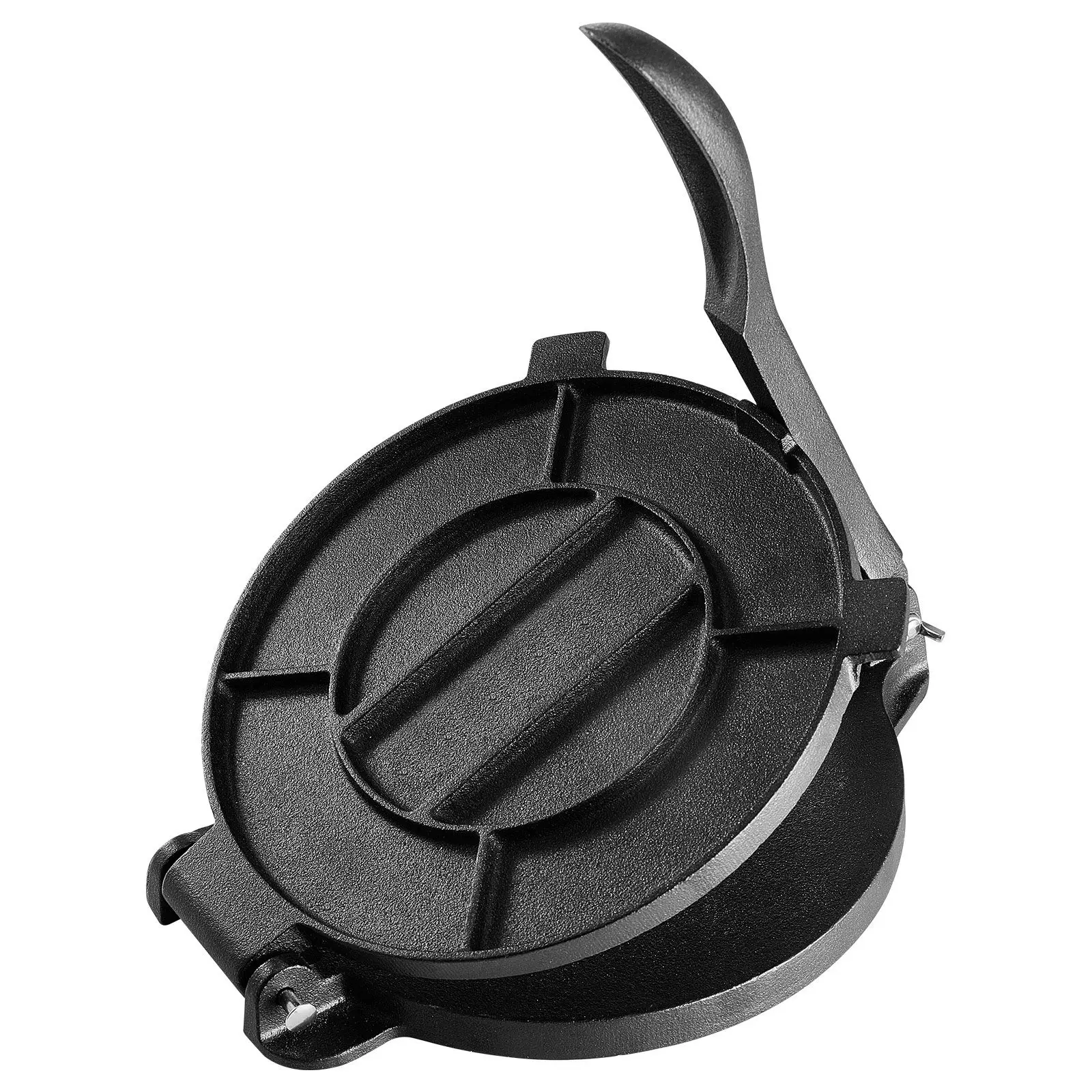 Tortilla Press, 10 Inch Tortilla and Roti Maker, Cast Iron Heavy Duty Tortilladora Press, Pre-Seasoned Pataconera Maker with 100 Pcs Parchment Paper, Dough Maker for Flour Tortilla, Tawa, Silver