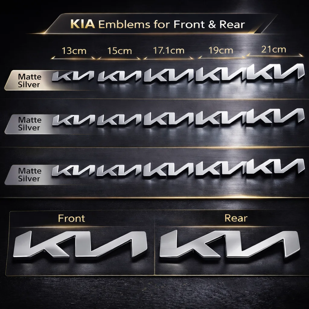 1pcs 3D newest ABS Car Front logo Front grill hood Rear Bumper tail door trunk sticker car Emblem styling Accessories For kia - view 3