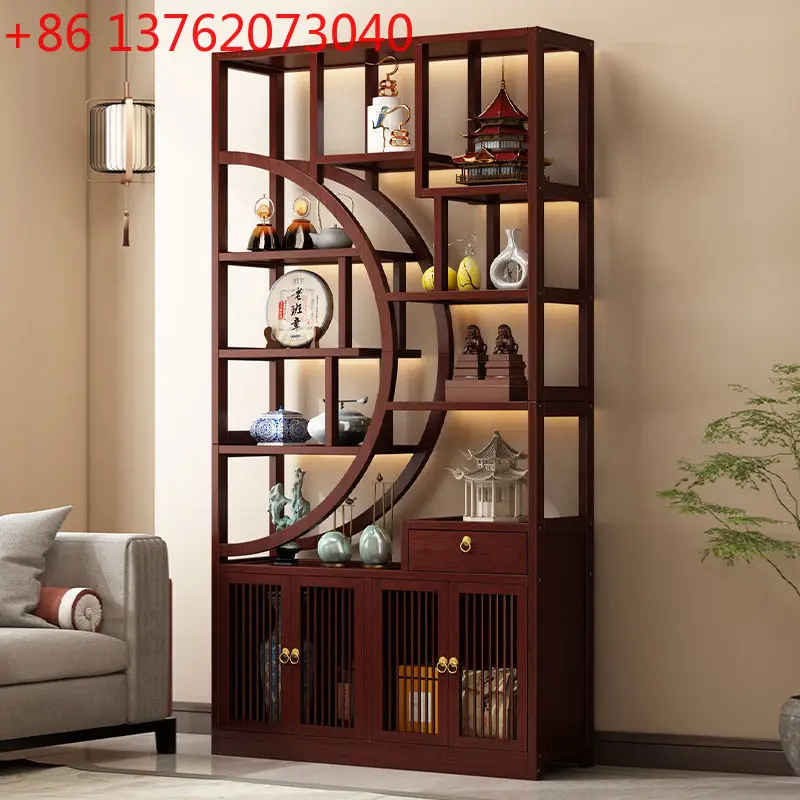 

Customizable New Chinese Display Cabinet Solid Wood Office Bogu Rack