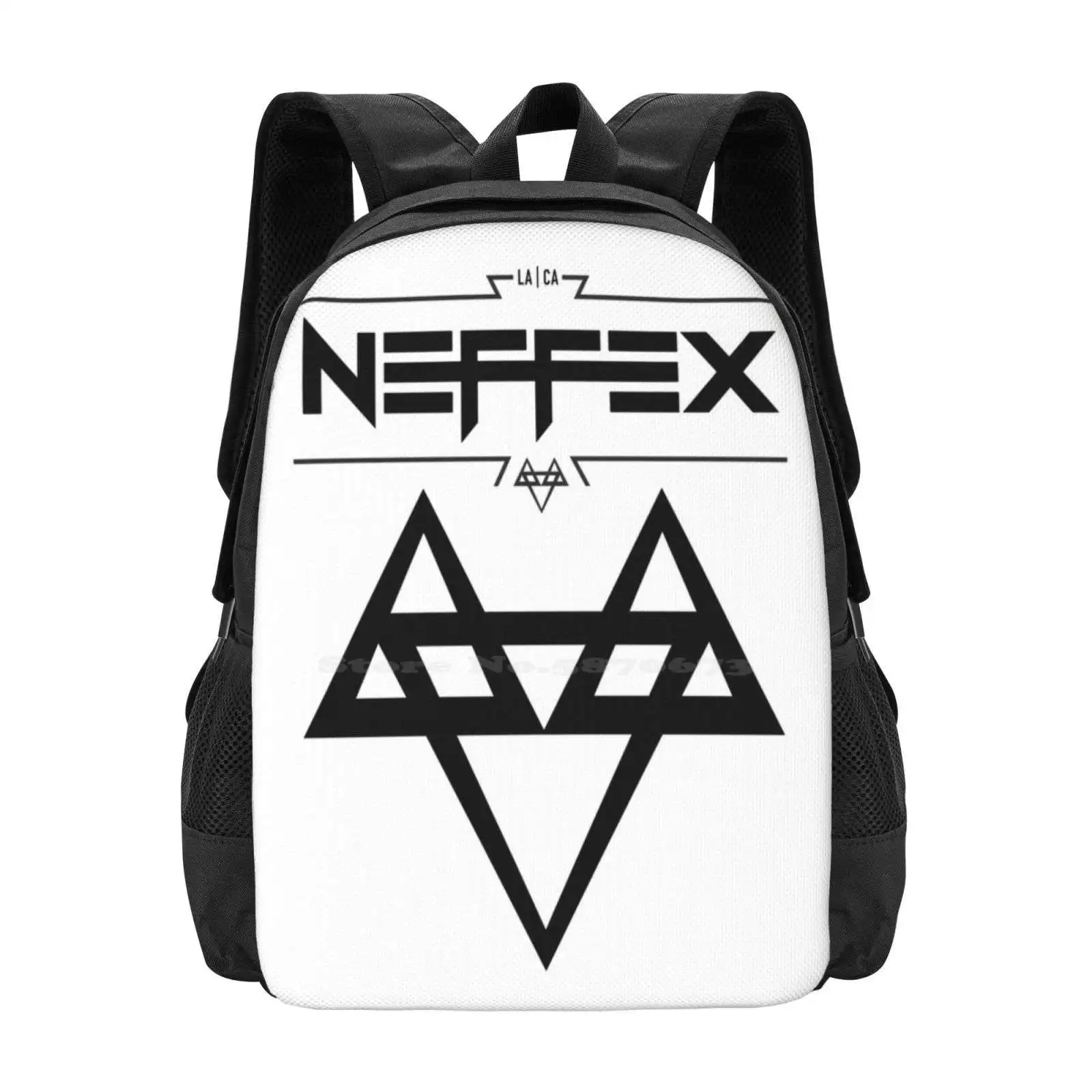 Neffex 2 logotipo preto venda quente mochila moda sacos banda neffex música neffex nação neffex artista do exército