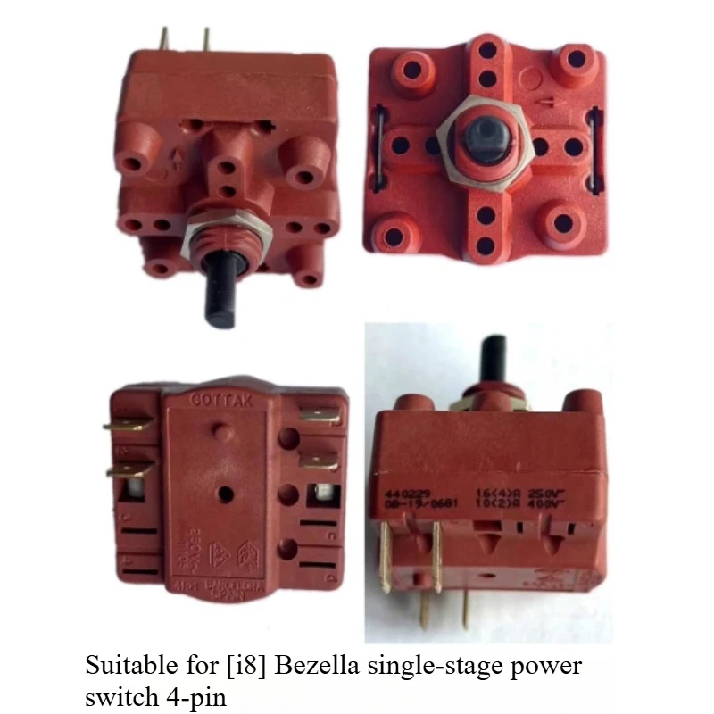 Applicable ToBezella B2013B2016 Coffee Machine Single Segment 4/8 Pin Power Switch Plug Cord Circuit Accessories