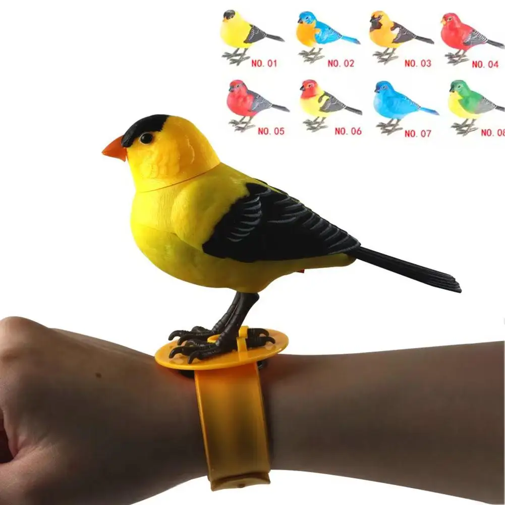 

Creativity Fun Simulated Bird Voice Control Little Bird Electric Sensing Toy For Children Electronic Singing And Chirping B M3E6