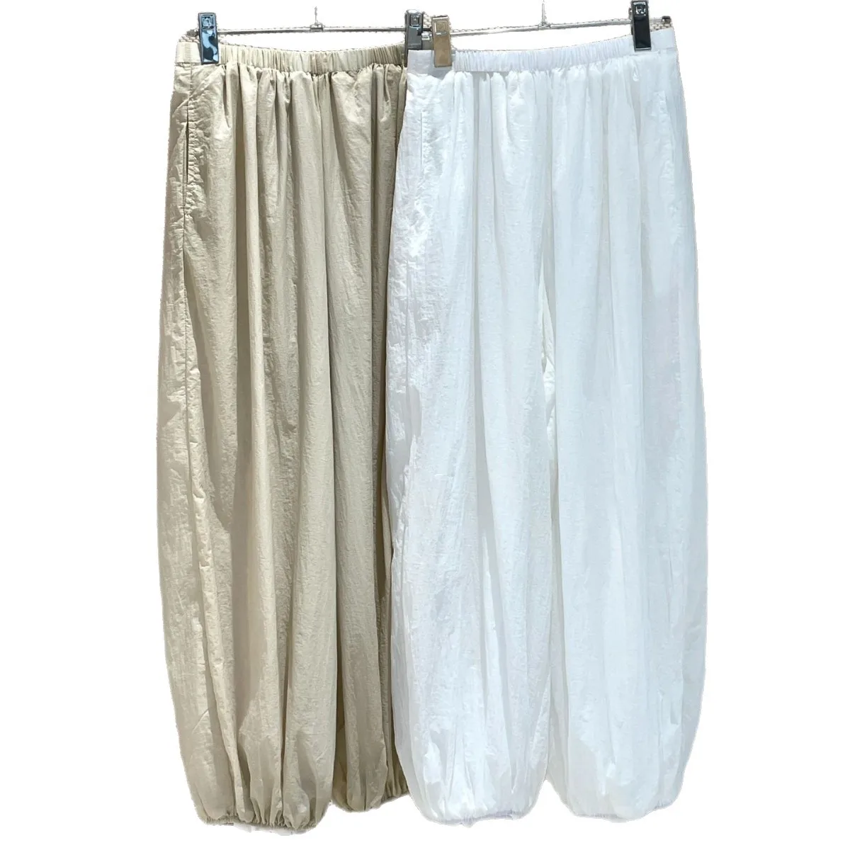 SuperAen 2025 여름 새로운 한국 스타일 거즈 블루머 패션 여성 특대 높은 허리 긴 바지