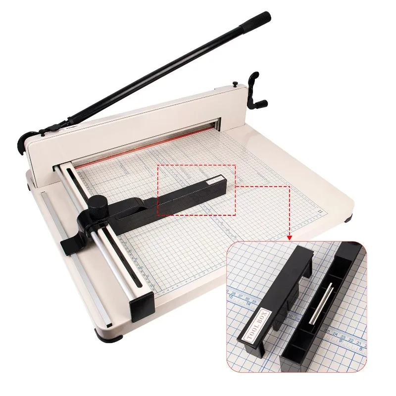 ماكينة تشذيب الورق 858 A3 عالية الكفاءة، مقصلة فولاذية شديدة التحمل #3