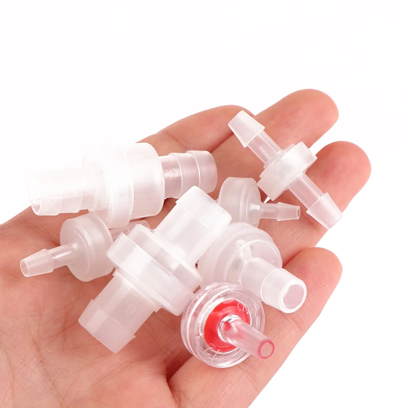 Plastic One-Way Non-Return Pagoda Inline Fluids Check Valve for Fuel Gas Liquid Ozone-Resistant Water Stop 3~12mm