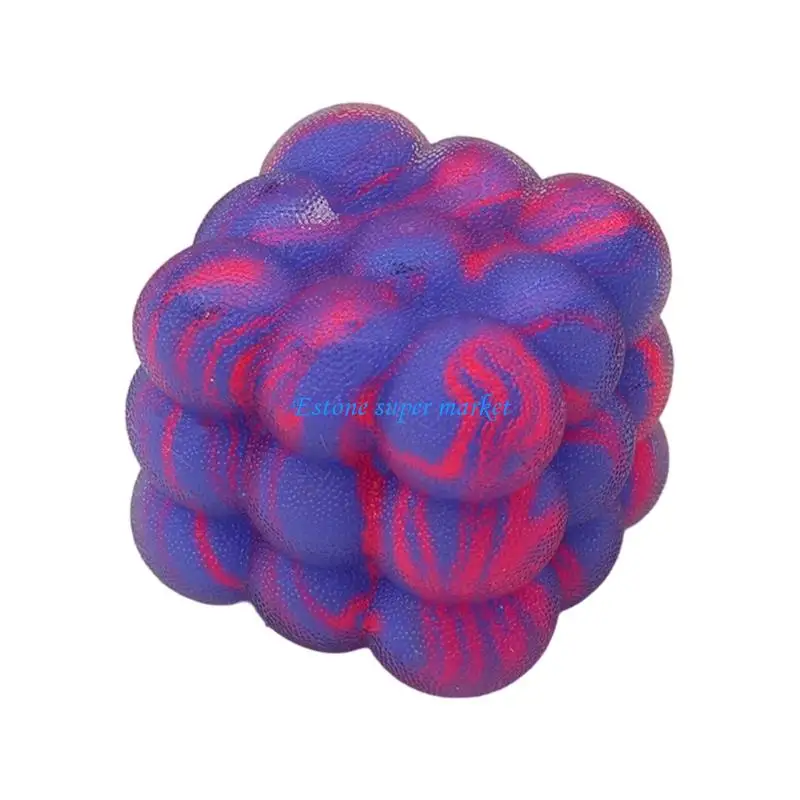090B Bumpy Hand Squeeze Stress Relief Toy in Soft Rubber for Desk Breaks, Travel Carry, Everyday Hand Play, and Quiet School