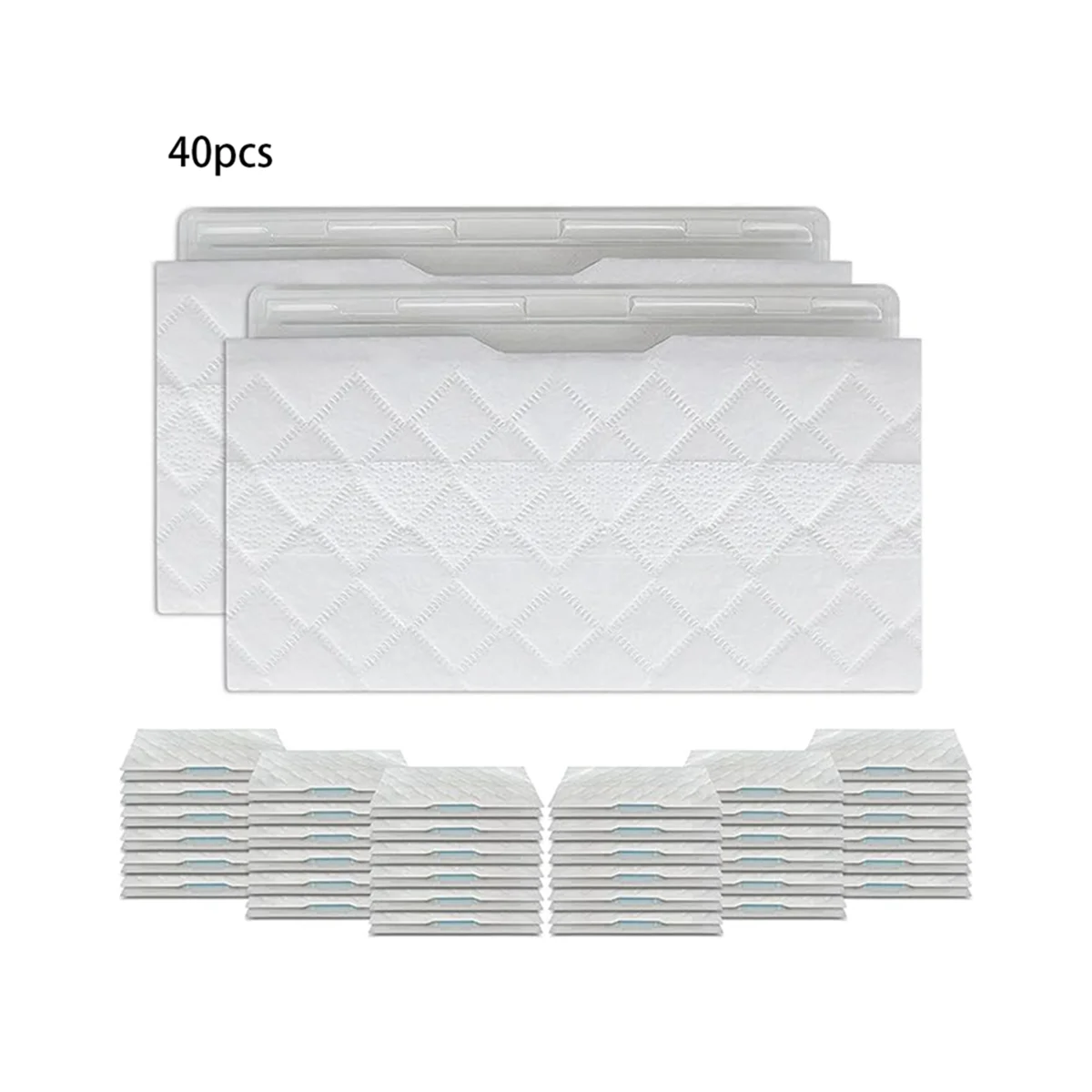 Suitable for Vacuum Cleaner Accessories VM200 VM250 VM252 Disposable Mop Replacement Pad 40 Pieces Mop Pad Refill