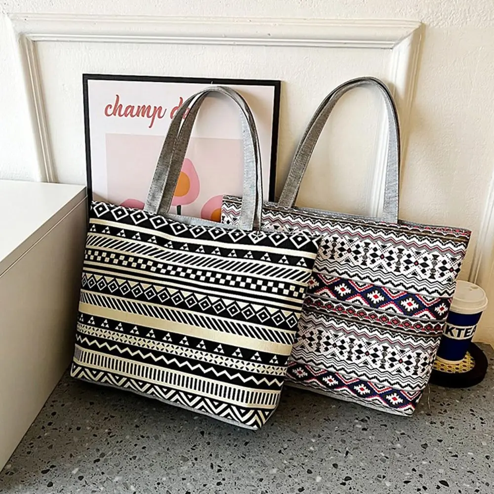 

Повседневная парусиновая сумка большого размера для хранения, винтажная сумка на плечо, большая сумка в национальном стиле, студенческая сумка