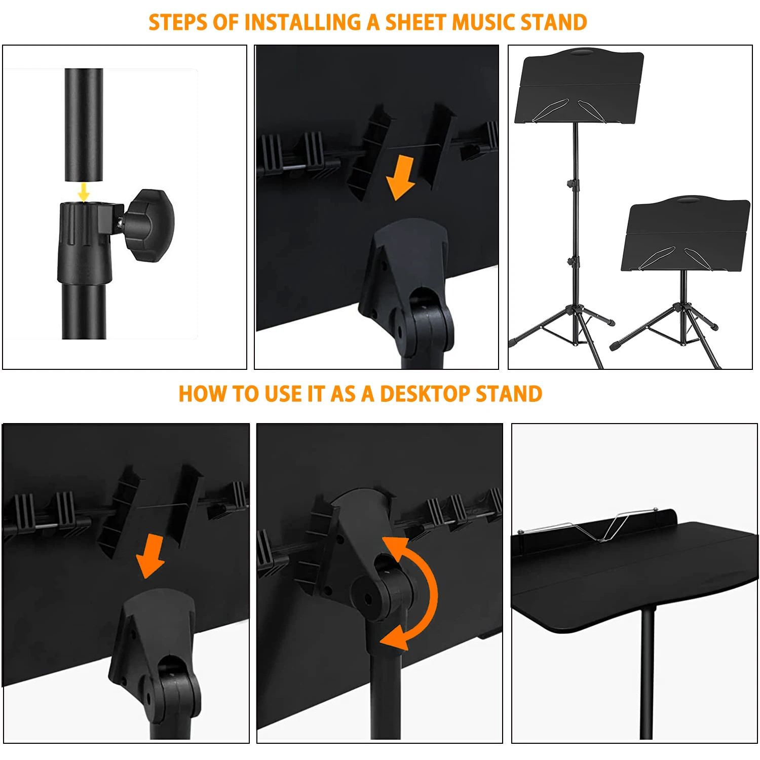 Factory direct wholesale music stand folding music tripod