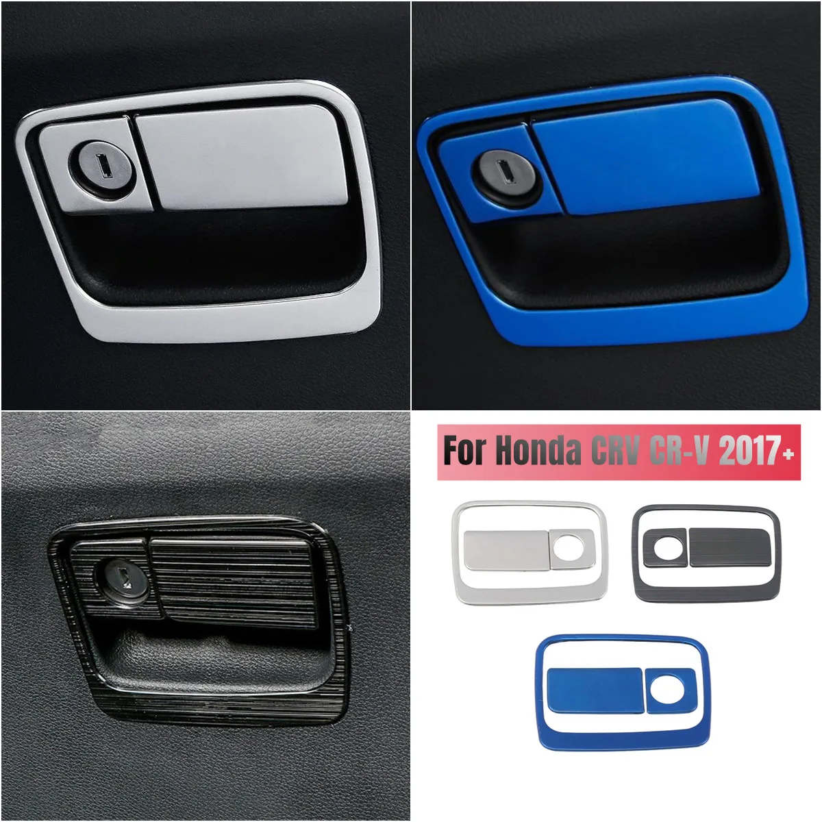 

LHD Car copilot glove Box handle bowl Cover Trim Stainless steel Car Styling Accessories For Honda CR-V CRV 2017 2018 2019-2021