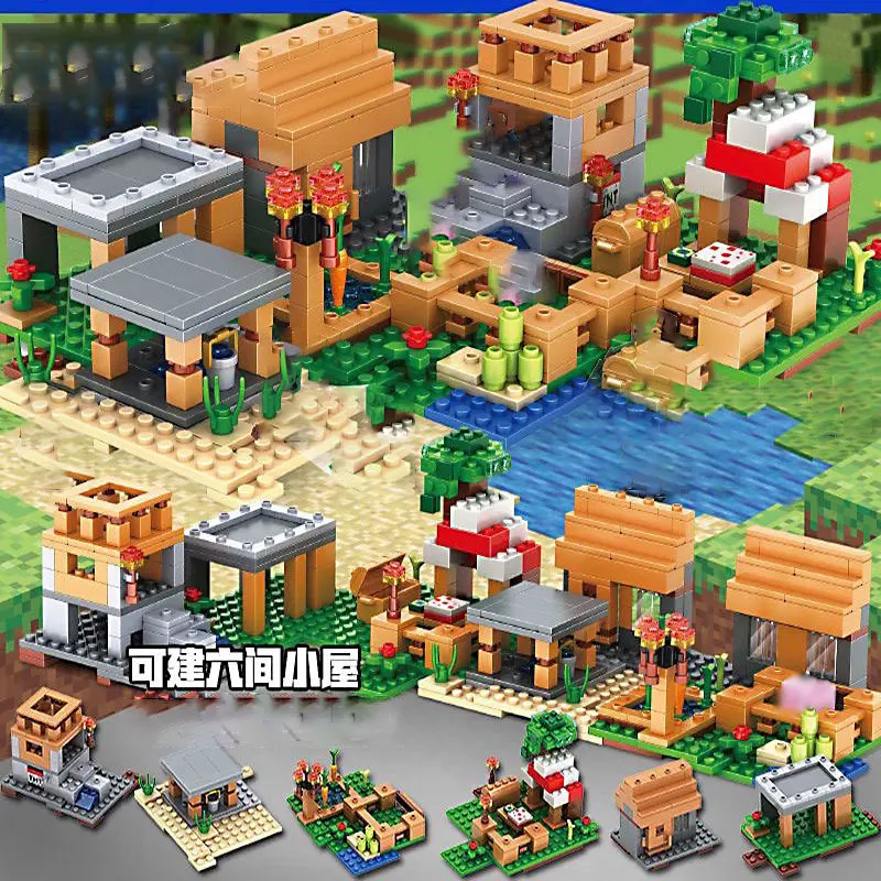 New product My Mini World Steve Village Game with the same Building blocks Children's Boy Toy Gift