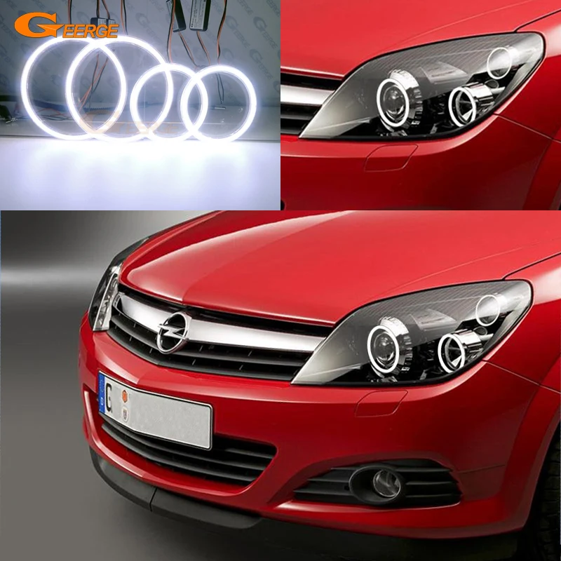 For Opel Holden Vauxhall Chevrolet Astra H Excellent Quality Ultra Bright COB Led Angel Eyes Kit Halo Rings Accessories