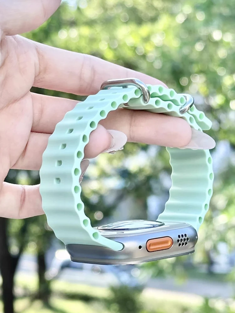 المحيط الفرقة ل أبل الترا 3 49 مللي متر 46 مللي متر 44 مللي متر 40 مللي متر 45 مللي متر 42 مللي متر الأصلي سوار كوريا iWatch سلسلة SE 11 10 9 8 7 6 حزام #1