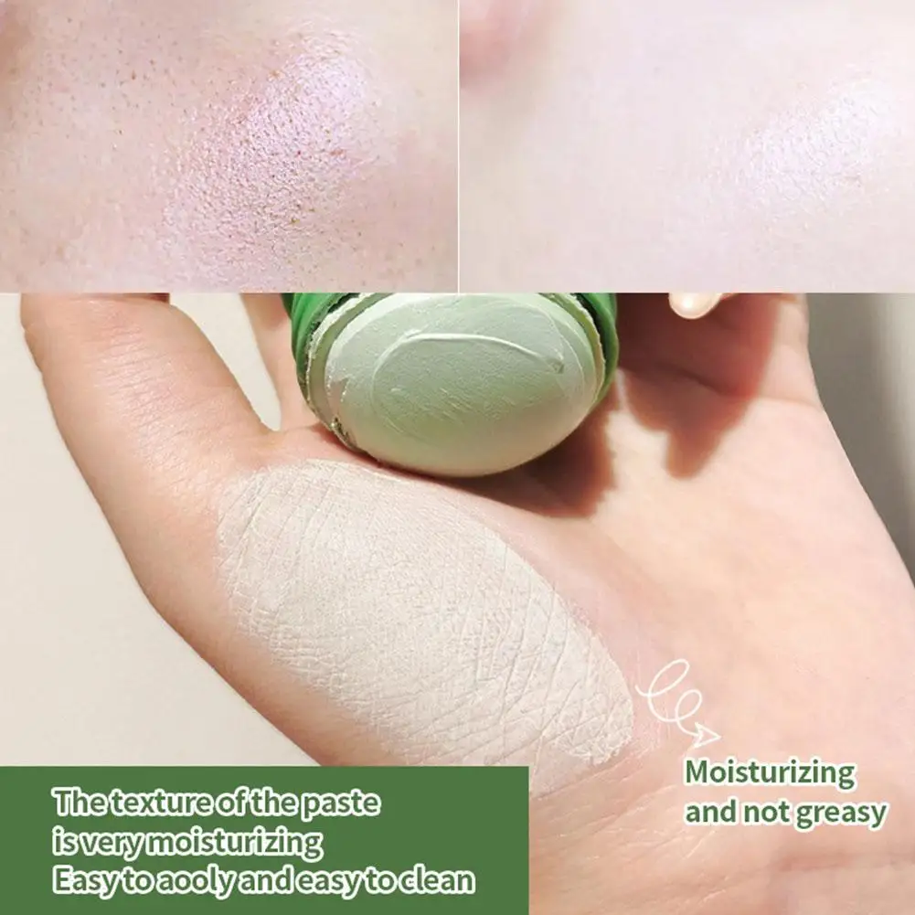 Mascarilla facial de té verde, palo de Limpieza Profunda, película de barro, Control de aceite, espinillas, poros, agua, hidratante, retráctil, eliminación, W1X0