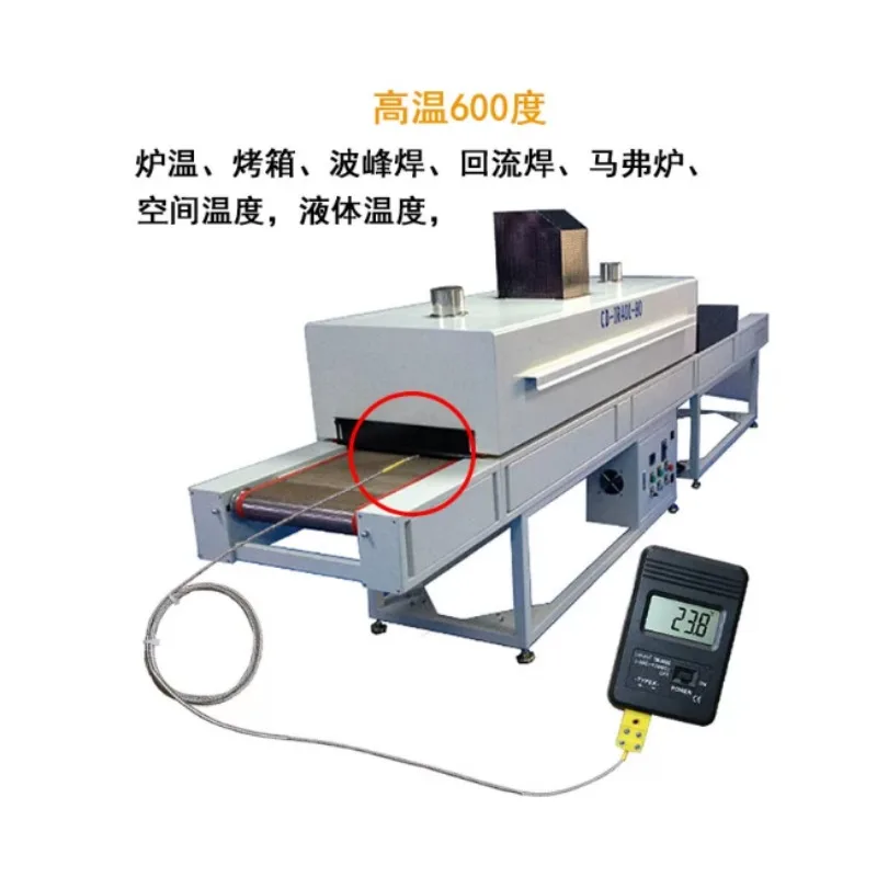 Industrial High Temperature Thermometer K Type Thermocouple Furnace Tester Wave Soldering Oven Temperature Measuring Detector