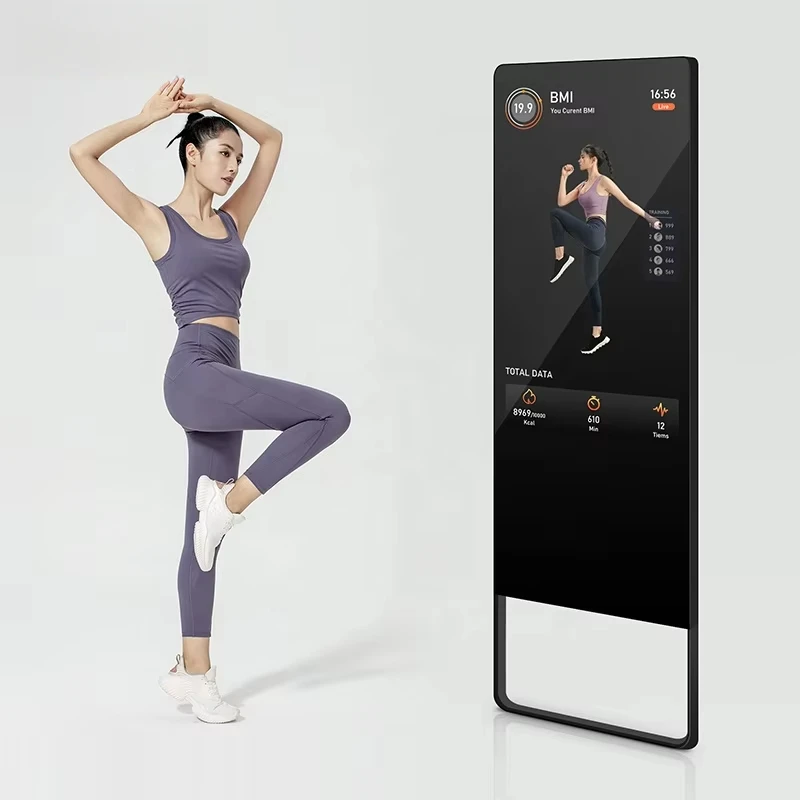 

43-Inch Smart Fitness Mirror Touch Screen For Gym Yoga Workout Video Trainer Display For Living Room Exercise