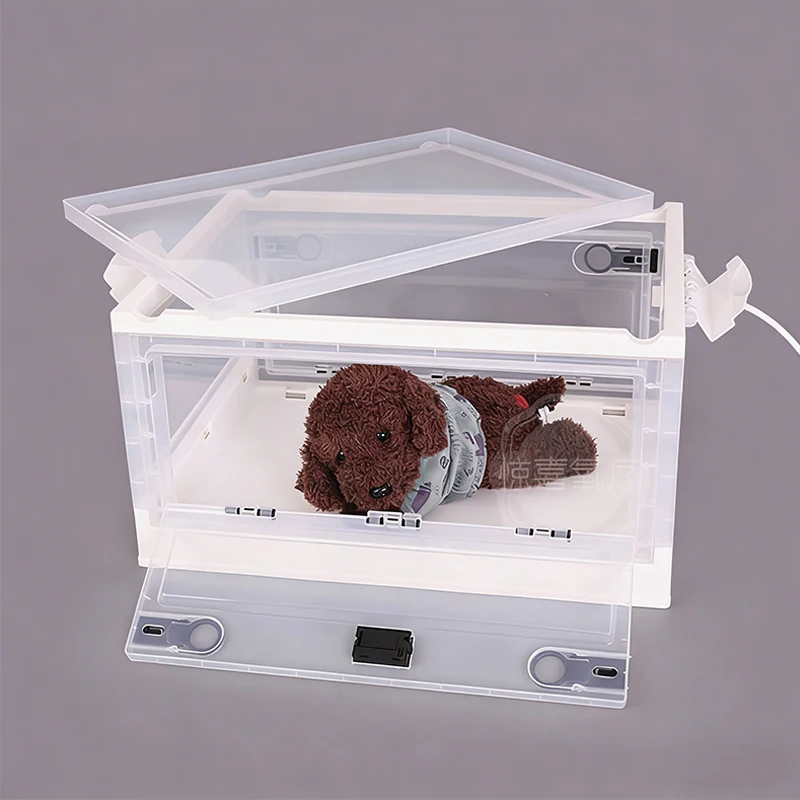 Pet Nebulizer for Cats and Dogs Oxygen Collapsible Transparent Breathable Cage with Atomizer