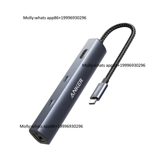 Anker PowerExpand 6-in-1 USB 3.0 Type-C Hub Multiport Adapter 5A Fast Charging for PC Computer IOS Devices Printer Compatible
